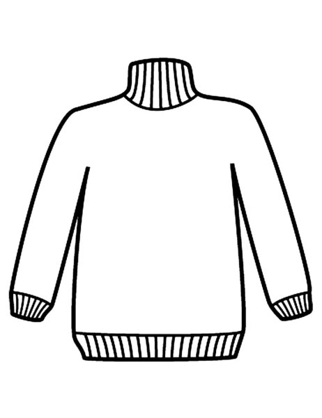 Трафарет свитера для рисования