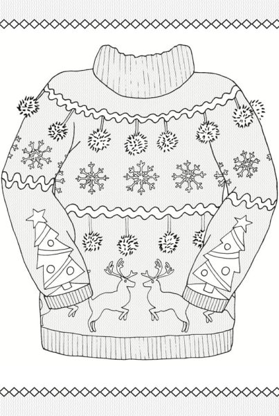 Раскраска теплый свитер