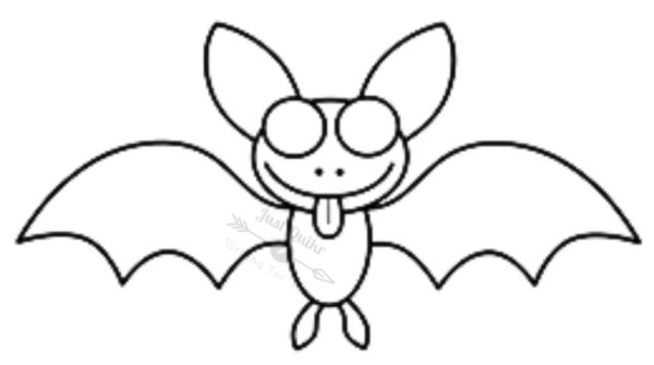Поэтапное рисование летучей мыши