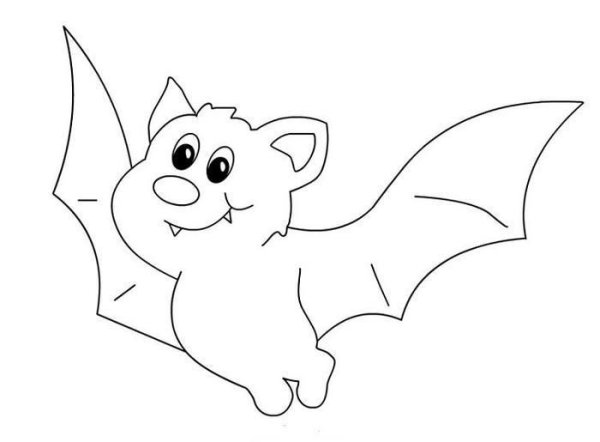 Летучая мышь рисунок карандашом