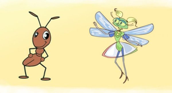 Стрекоза и муравей. Басни