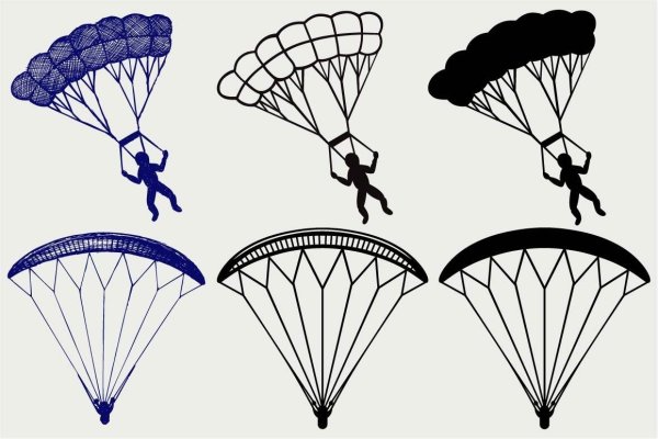 Парашютист рисунок карандашом