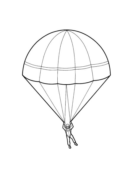Парашютист рисунок карандашом