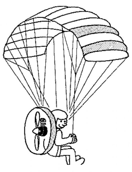 Парашют раскраска