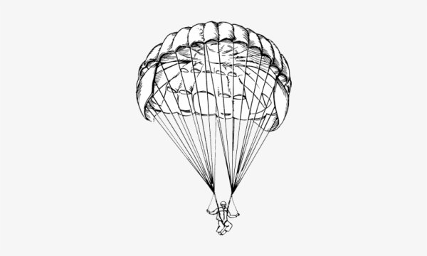 Графический рисунок парашютисты