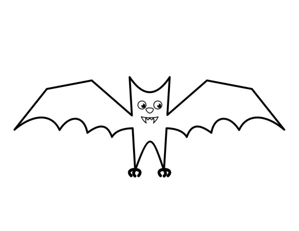Halloween bat раскраска