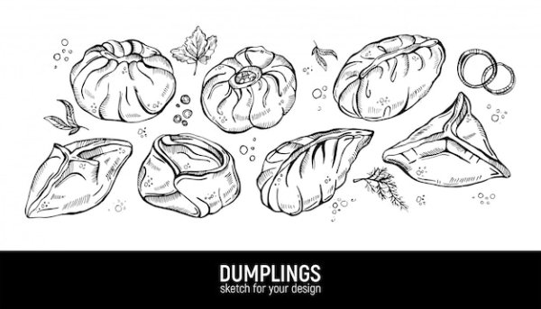 Пельмени набросок