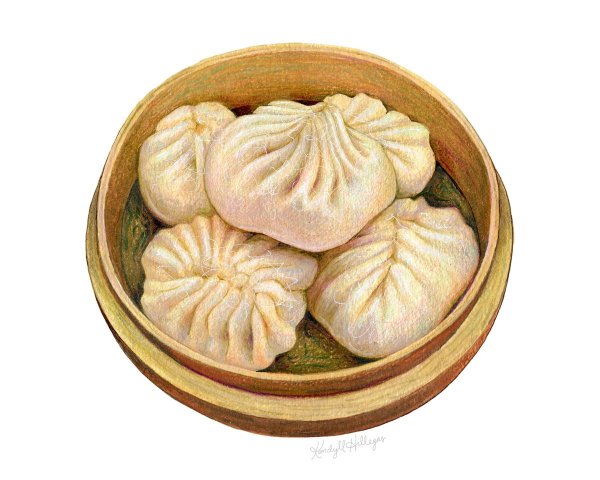 Пельмени акварель