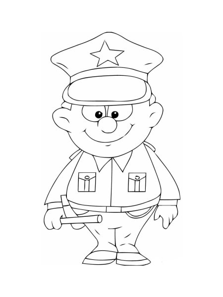 Раскраска милиционер