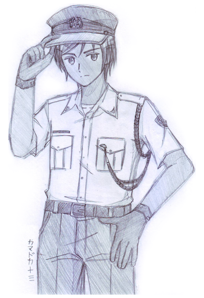 Легкий рисунок полицейского