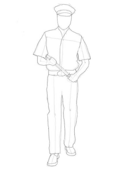 Полицейская машина рисунок