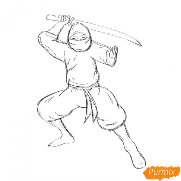 Рисунок ниндзя легкий