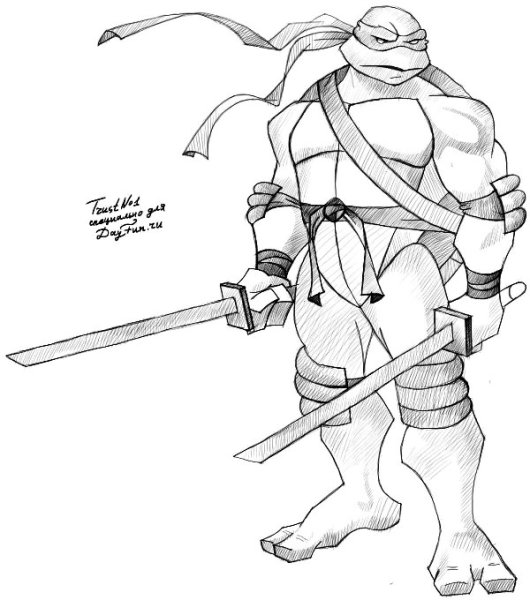 Черепашки ниндзя скетч