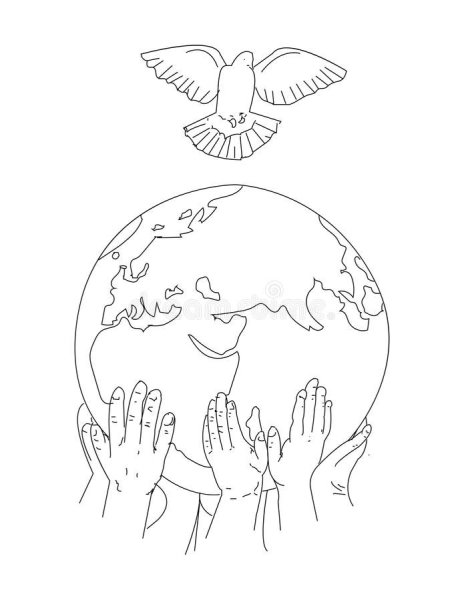 Земля в руках раскраска