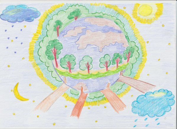 Земля в руках раскраска