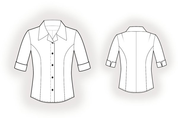 Эскиз рубашки женской
