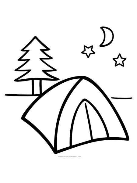 Палатка раскраска