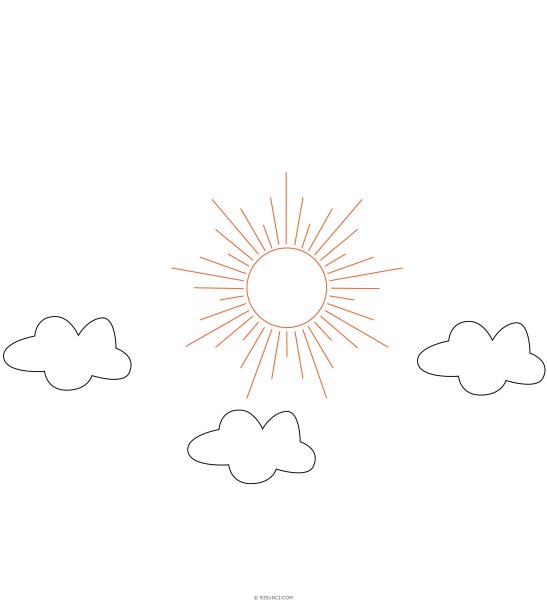 Небо цветными карандашами