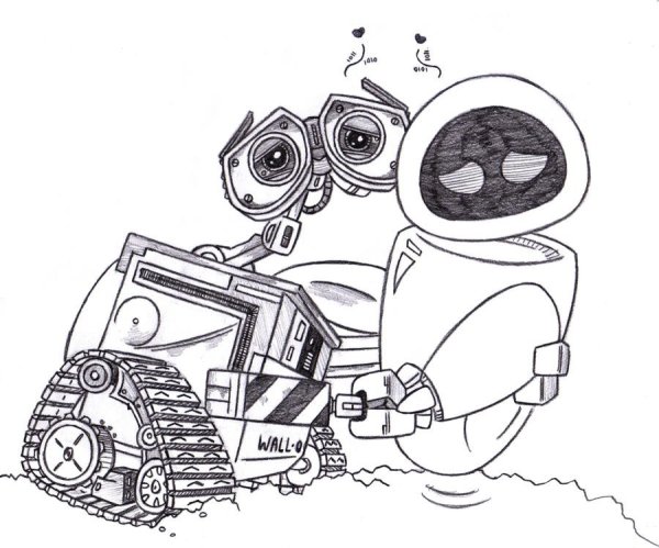 Робот Валли и ева