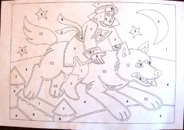 Иван и серый волк карандашом