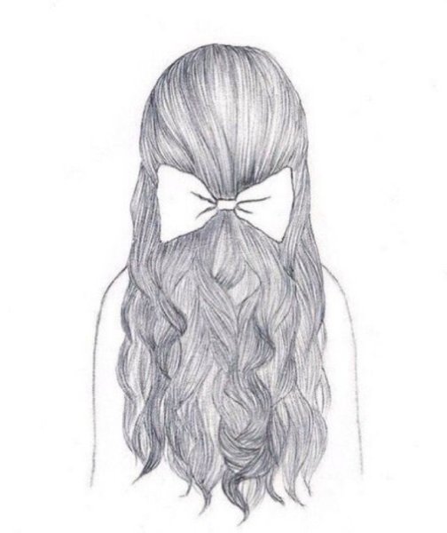 Рисунки для срисовки волосы