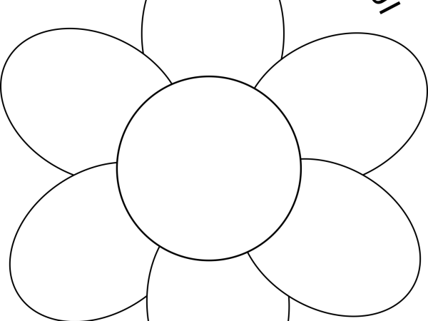 Раскраска цветок для детей 3-4 лет