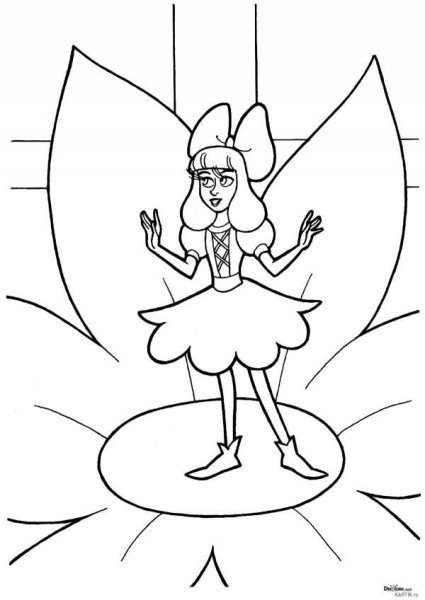 Дюймовочка раскраска