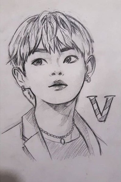 Рисунок Тэхена из BTS