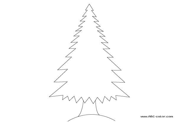 Елочка трафарет для рисования