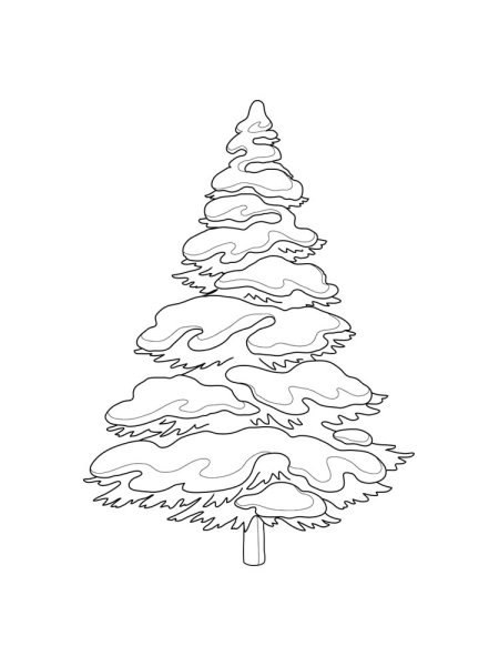 Елочка трафарет для рисования
