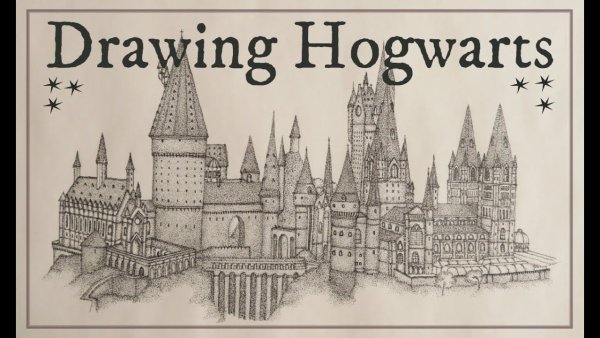 Хогвартс рисунок для срисовки