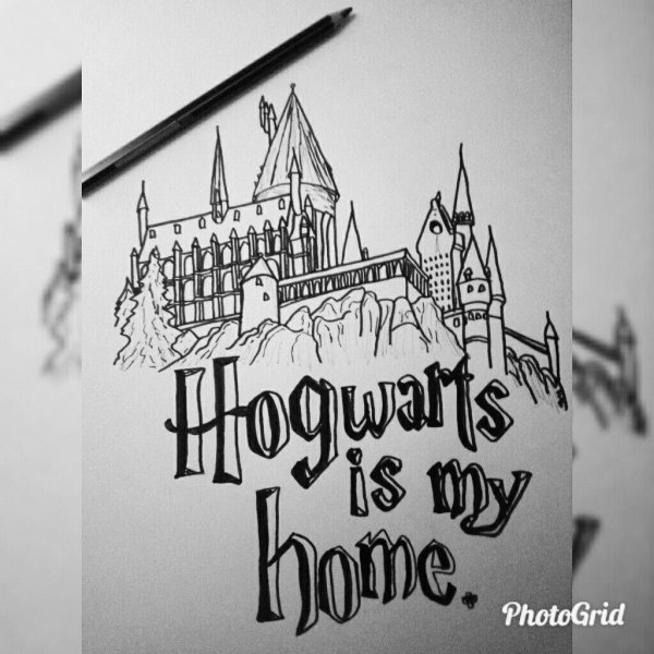 Хогвартс рисунок карандашом лёгкий