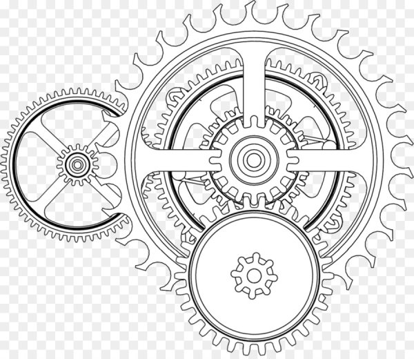 Шестеренки стимпанк трафарет