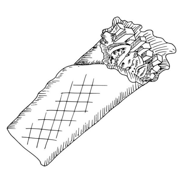 Шаурма раскраска