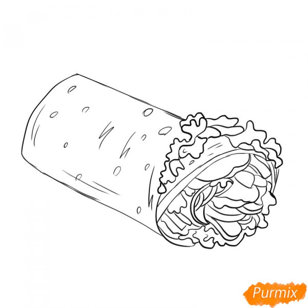 Шаурма рисунок