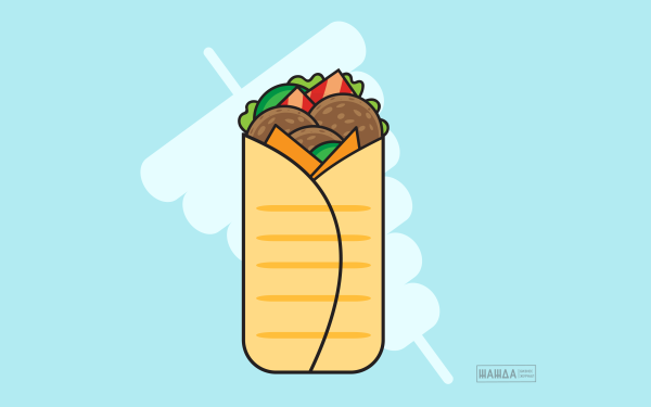 Шаурма черно белая