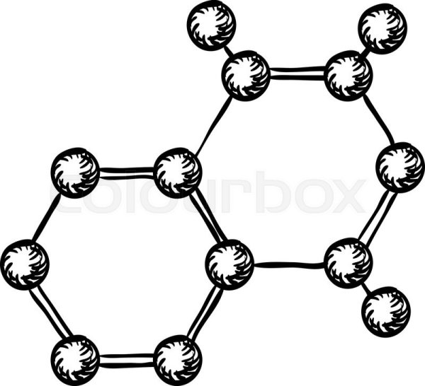 Тату атом эскиз