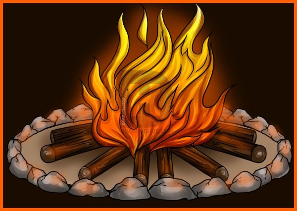 Рисунок огня для срисовки