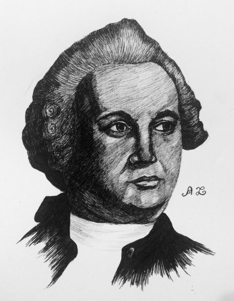 Портрет Ломоносова Михаила Васильевича карандашом