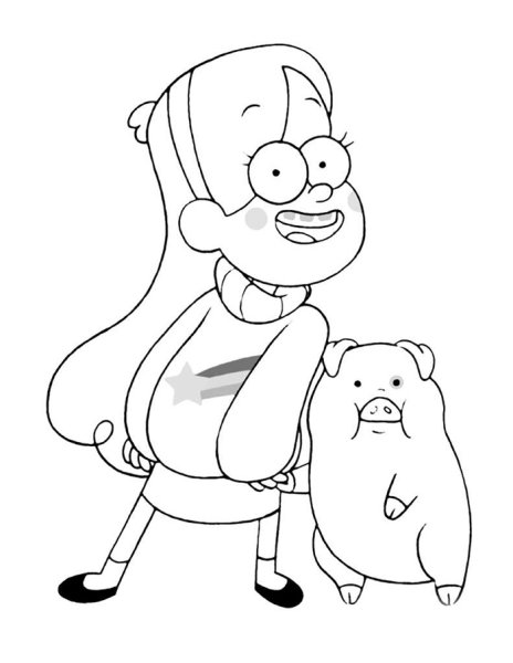 Раскраски Гравити Фолз Мейбл 3