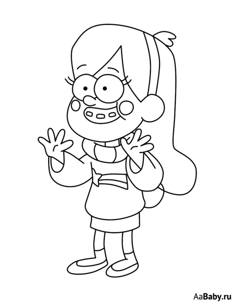 Мэйбл и Диппер раскраска