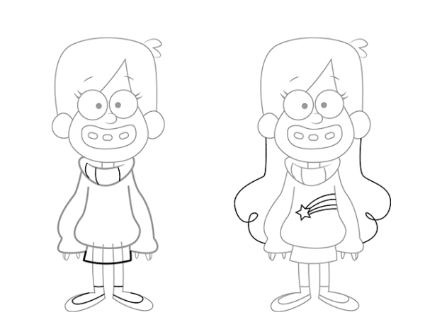 Гравити Фолз Мейбл для срисовки