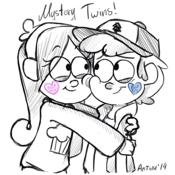 Нарисовать Гравити Фолз Мэйбл и Диппер