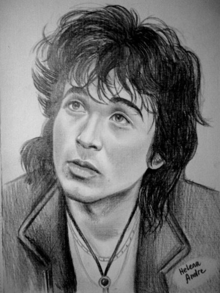 Виктор Цой портрет карандашом