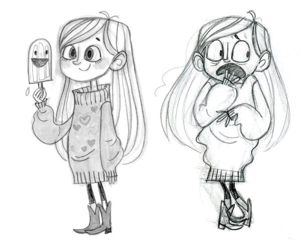 Срисовать Мейбл из Гравити Фолз