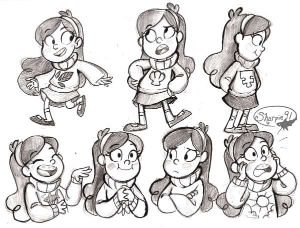 Гравити Фолз карандашом Мейбл