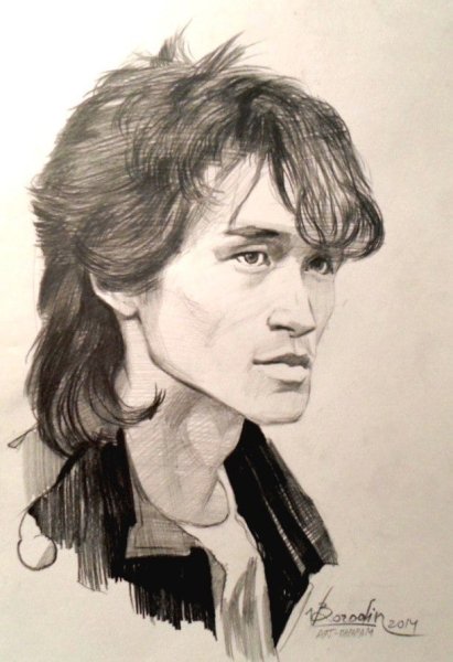 Виктор Цой Графика портрет