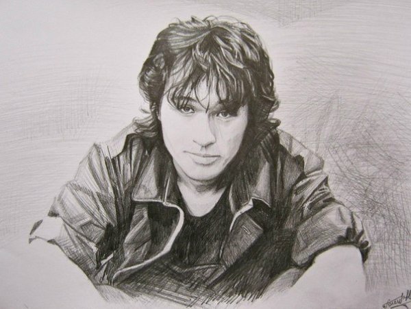 Виктор Цой рисунок