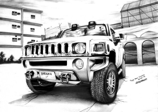Hummer h2 рисунок