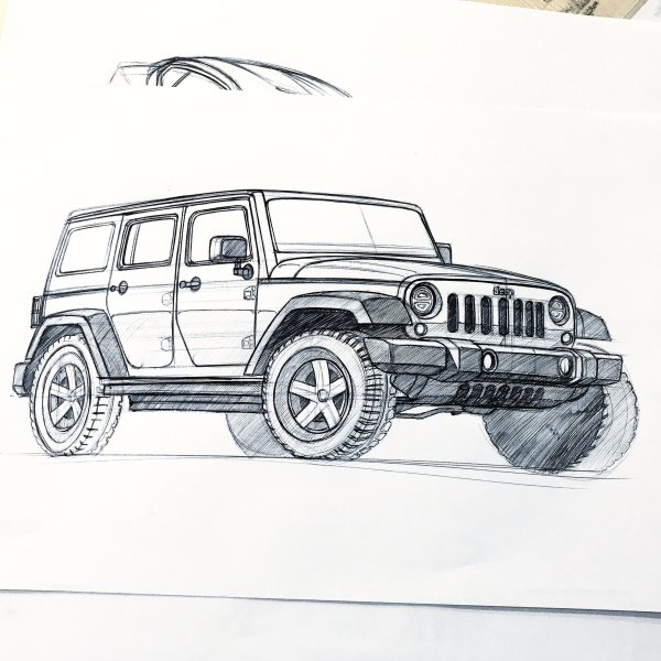 Jeep Wrangler drawing